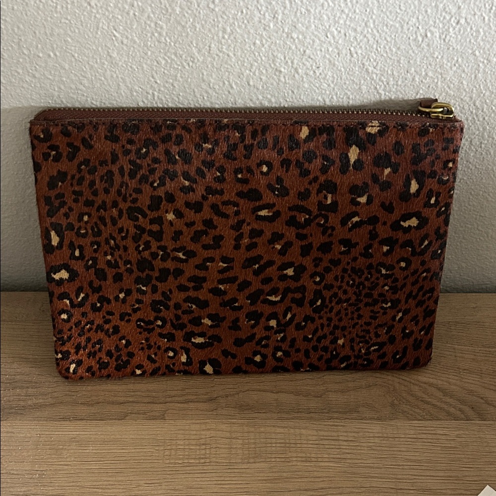 NWT Madewell Leopard Print Clutch